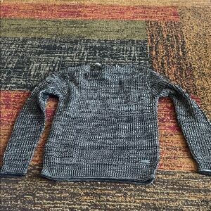 Brave Soul Men's Charcoal and White Crewneck Sweater